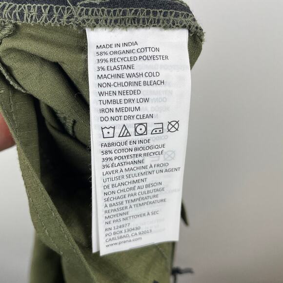 PrAna Men's Double Peak Shorts 34 Ripstop 8" Cargo Green Hiking Outdoors NEW - Picture 9 of 9